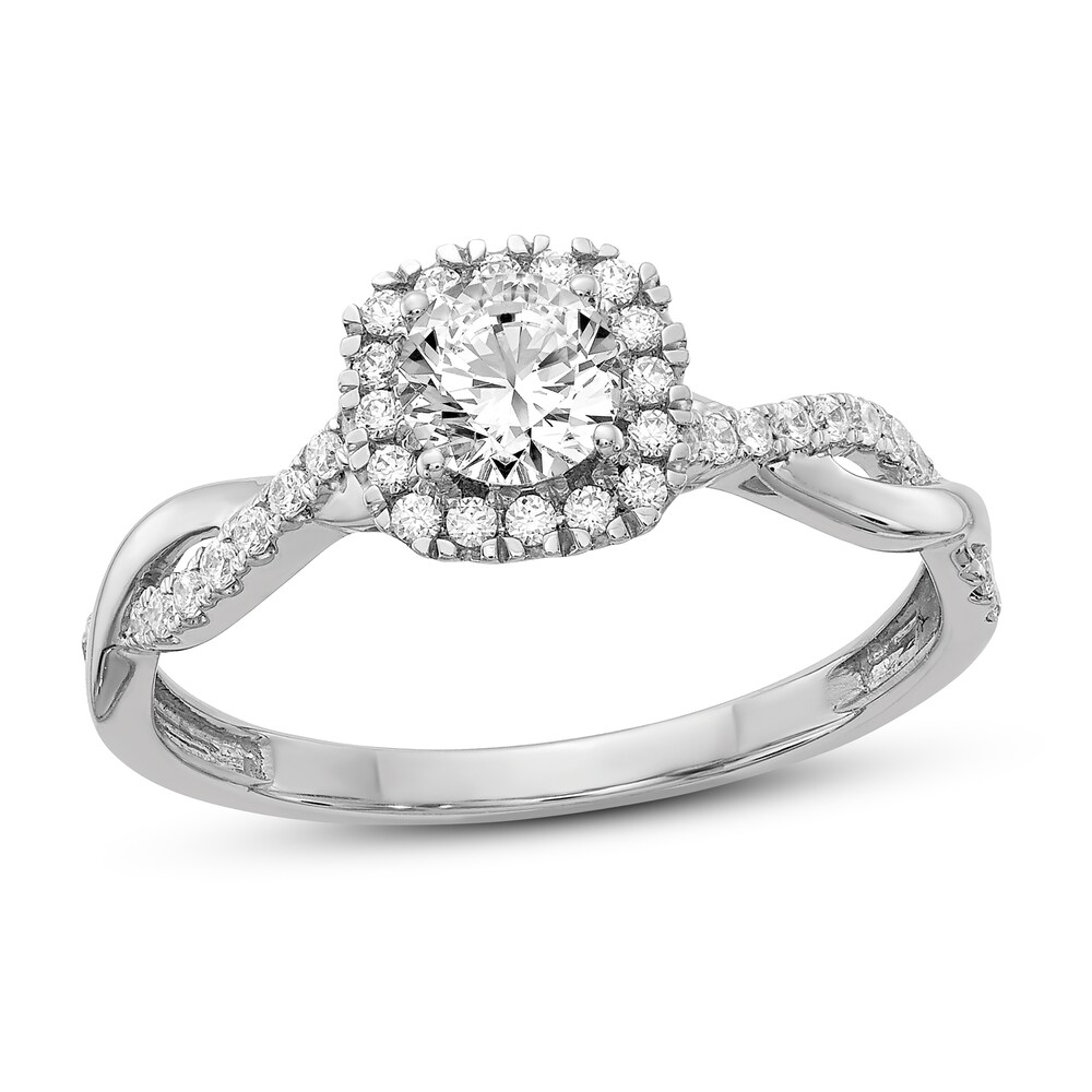 Diamond Engagement Ring 5/8 ct tw Round 14K White Gold BTJCWEK3 [BTJCWEK3]