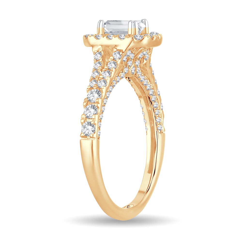 Diamond Ring 1-1/5 ct tw Emerald-cut 14K Yellow Gold Btq128uc