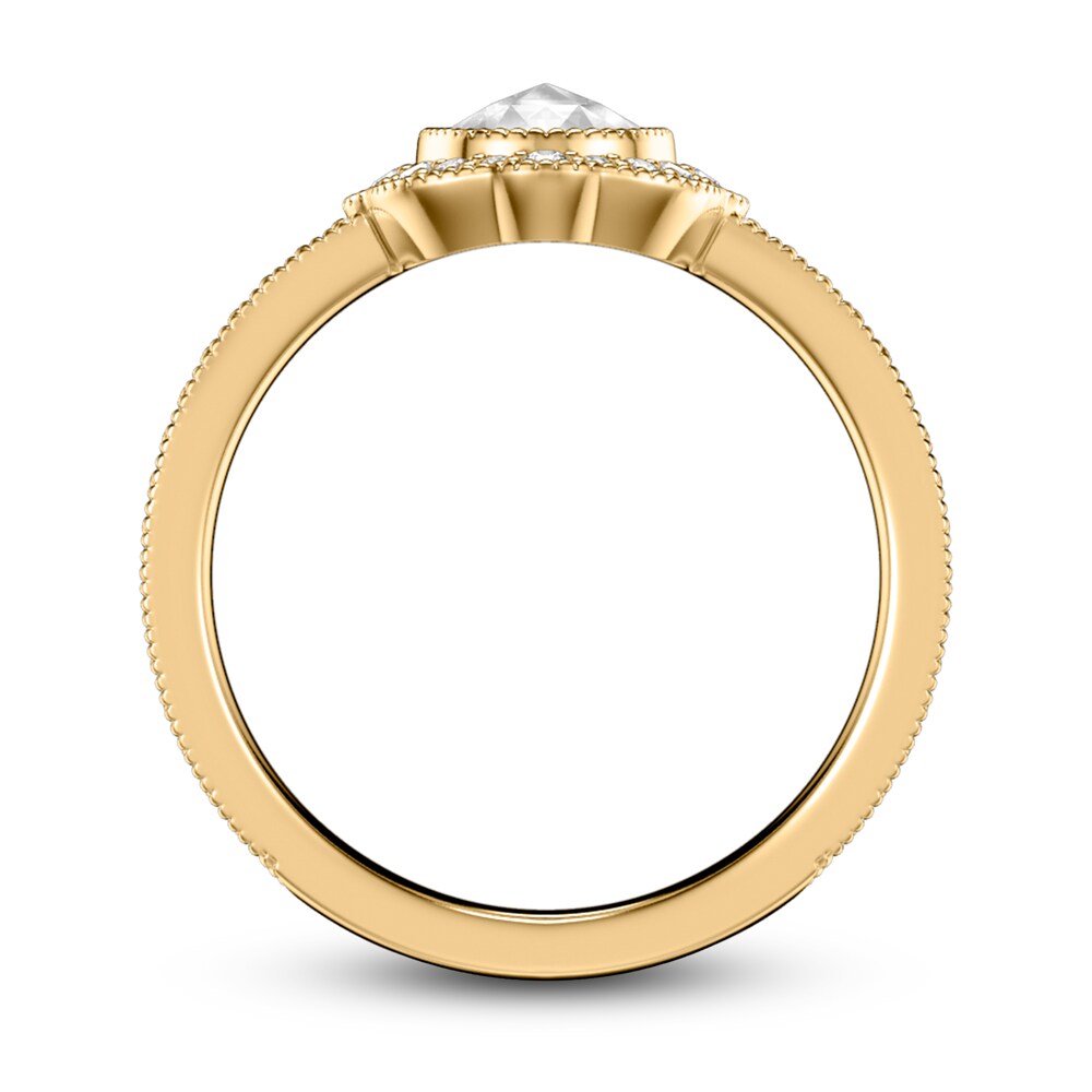 ArtCarved Diamond Engagement Ring 1 ct tw Round/Rose 14K Yellow Gold BzdefBZL