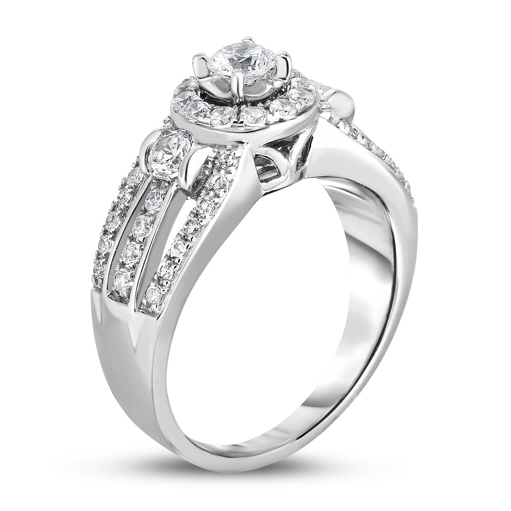 Diamond Engagement Ring 1 ct tw Round 14K White Gold C3APnObg