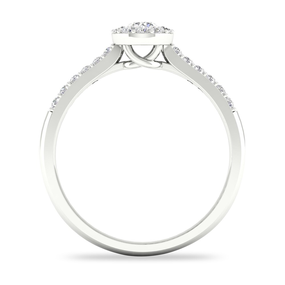 Diamond Ring 3/8 ct tw Round-cut 14K White Gold C9F16FwM