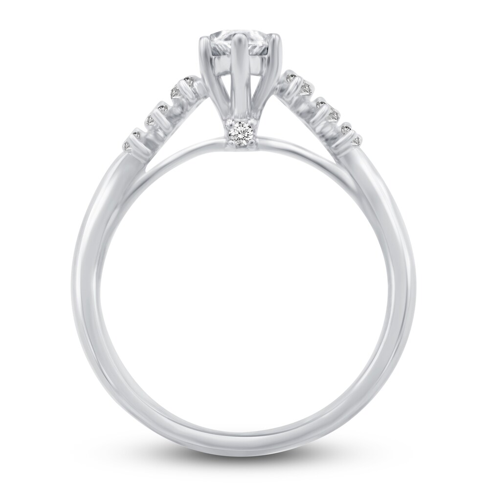 Diamond Engagement Ring 1 ct tw Marquise/Round 14K White Gold C9sWOGCl