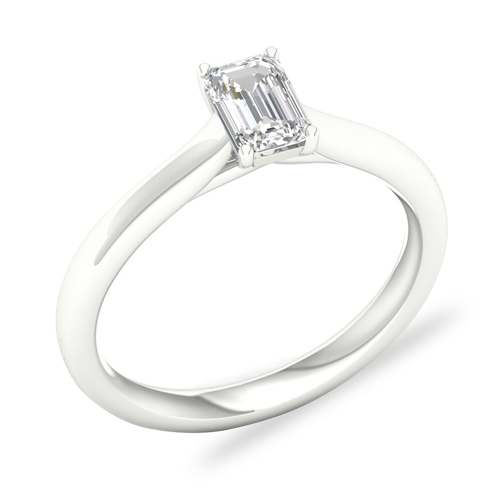 Diamond Solitaire Ring 1/2 ct tw Emerald-cut Platinum (SI2/I) CE1ETlgH