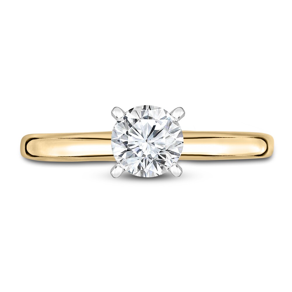 Diamond Solitaire Engagement Ring 1/5 ct tw Round 14K Yellow Gold (I2/I) CJxbTn5I