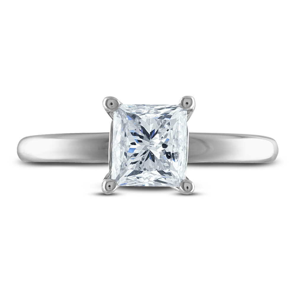 Diamond Solitaire Engagement Ring 1-1/2 ct tw Princess 14K White Gold (I2/I) Cwna22iH