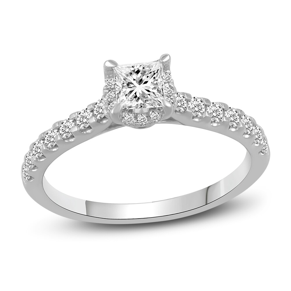 Diamond Bridal Set 1 ct tw Round/Princess 14K White Gold DCRxTjhL [DCRxTjhL]