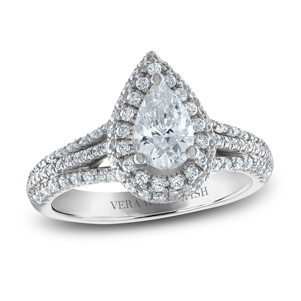 Vera Wang WISH Diamond Engagement Ring1-1/2 ct tw Pear 14K White Gold DHPBkJEu [DHPBkJEu]