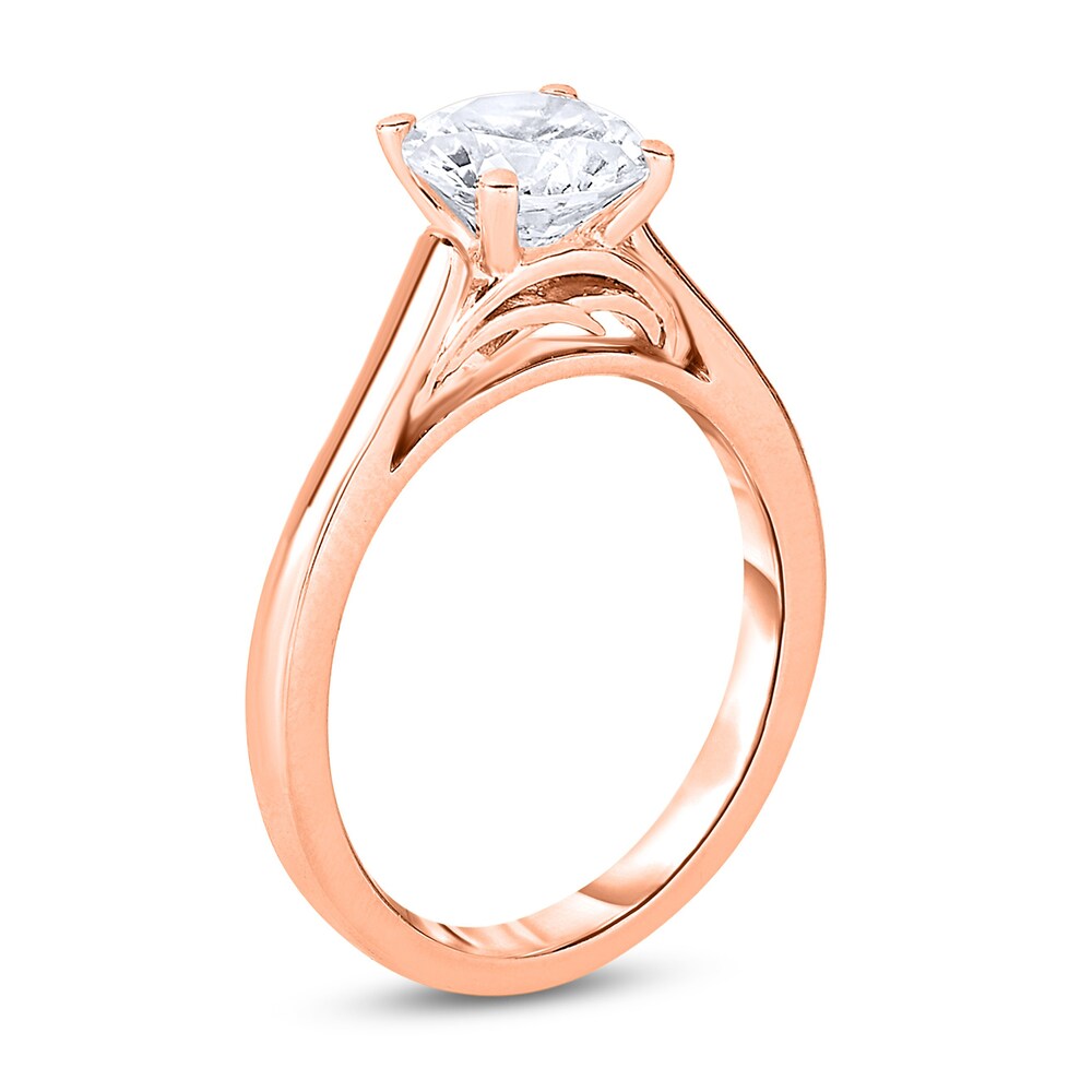 Diamond Solitaire Engagement Ring 2 ct tw Round 14K Rose Gold (I2/I) DR7JaCZM