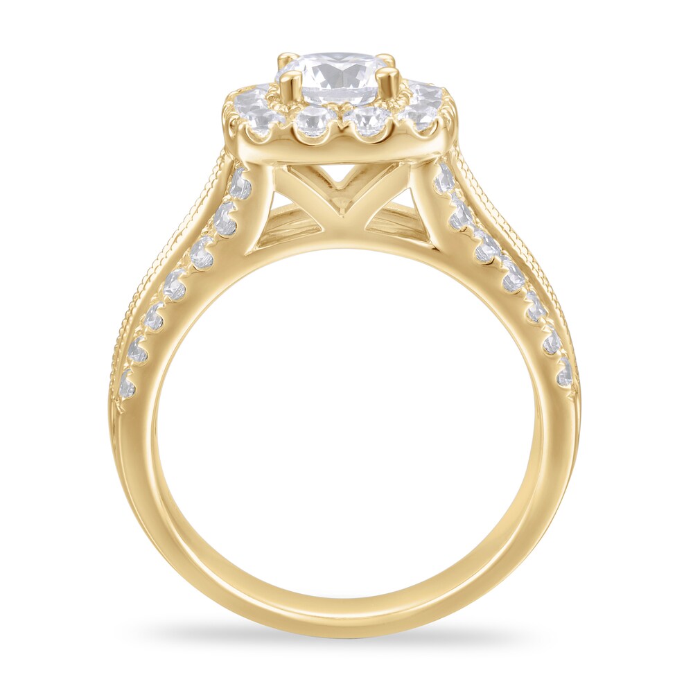 Diamond Engagement Ring 2-1/4 ct tw Round 14K Yellow Gold DgxTVX26