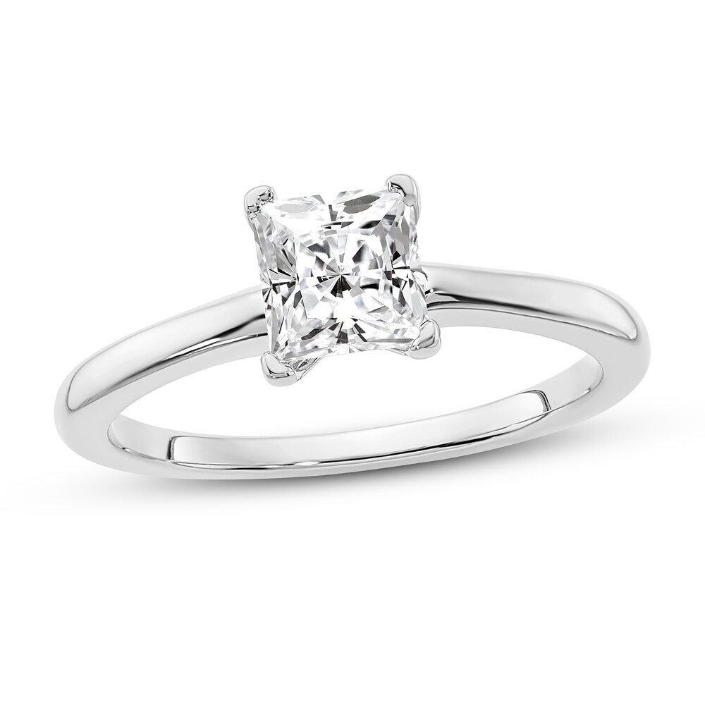 Diamond Solitaire Engagement Ring 3/4 ct tw Princess-cut 14K White Gold (I1/I) DrDXswOp