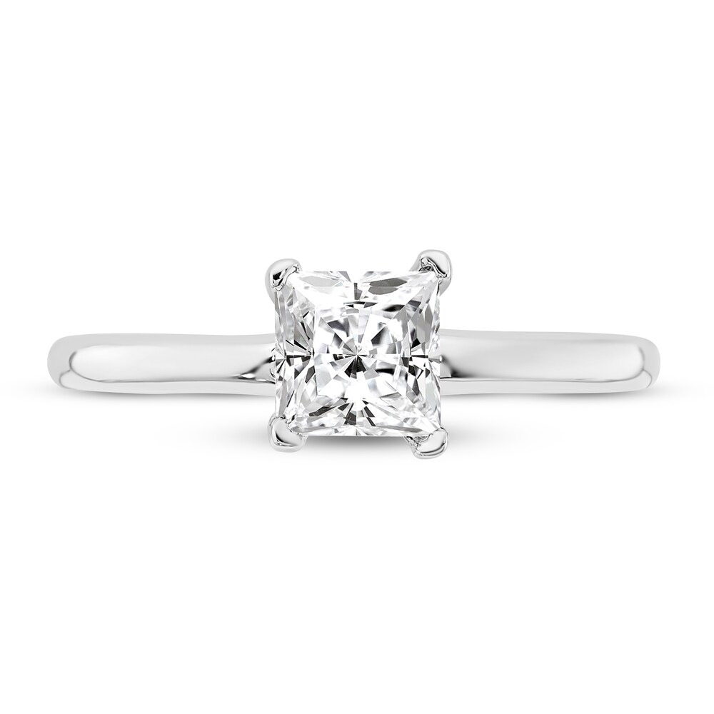 Diamond Solitaire Engagement Ring 3/4 ct tw Princess-cut 14K White Gold (I1/I) DrDXswOp