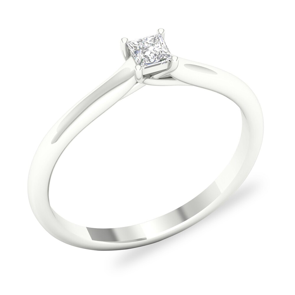 Diamond Solitaire Ring 1/6 ct tw Princess-cut Platinum (SI2/I) DvzSzVNx