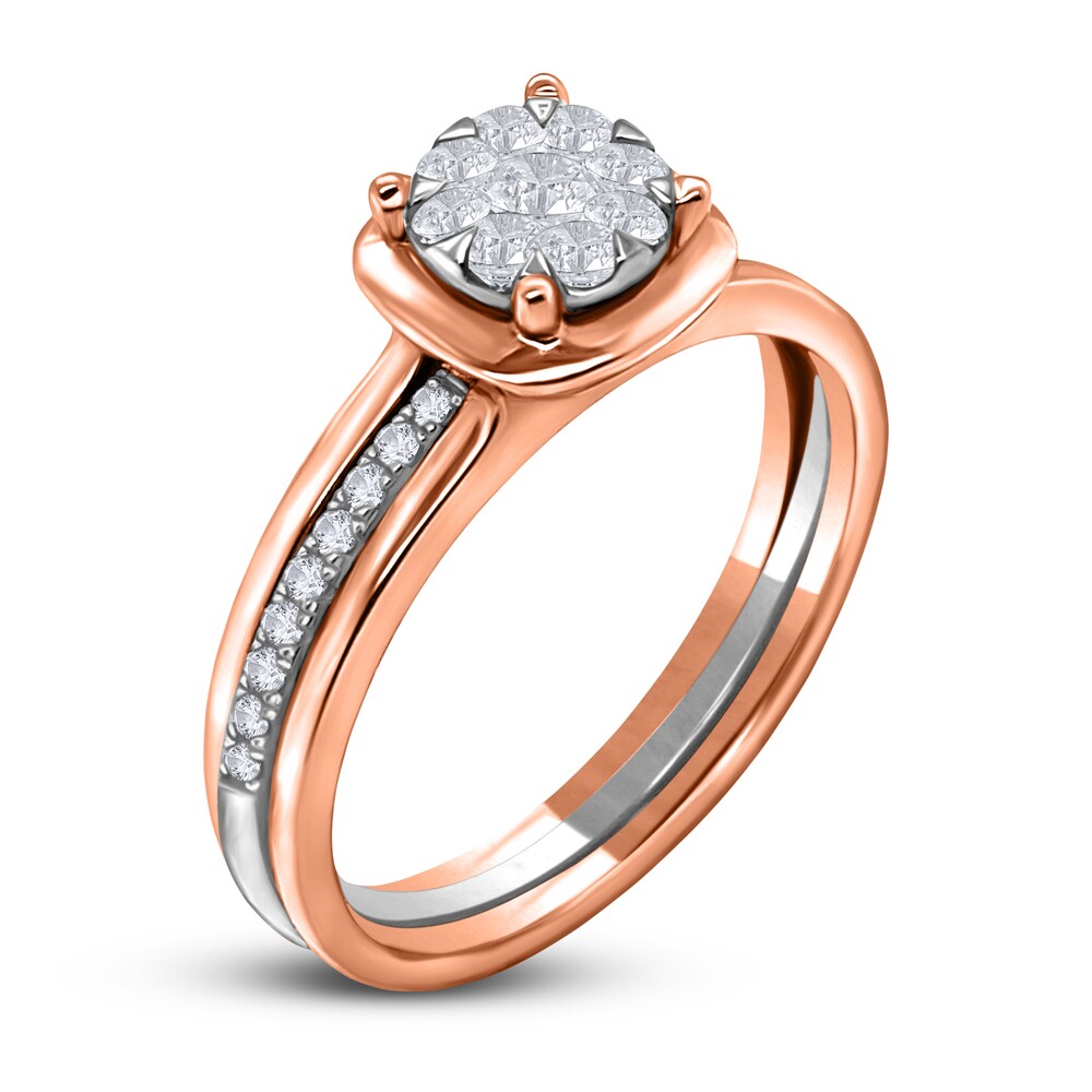 Diamond Engagement Ring 1/3 ct tw Round 14K Two-Tone Gold E04vrJiG