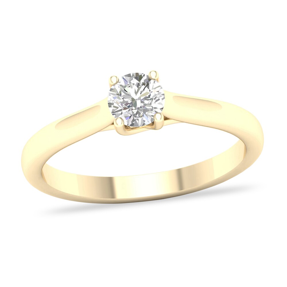 Diamond Solitaire Ring 1/4 ct tw Round-cut 14K Yellow Gold (SI2/I) ED2Rv0SZ [ED2Rv0SZ]