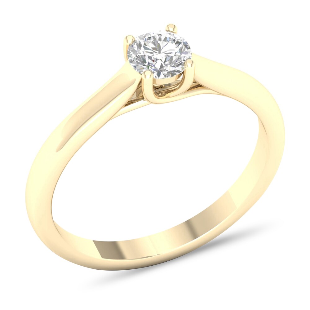 Diamond Solitaire Ring 1/4 ct tw Round-cut 14K Yellow Gold (SI2/I) ED2Rv0SZ