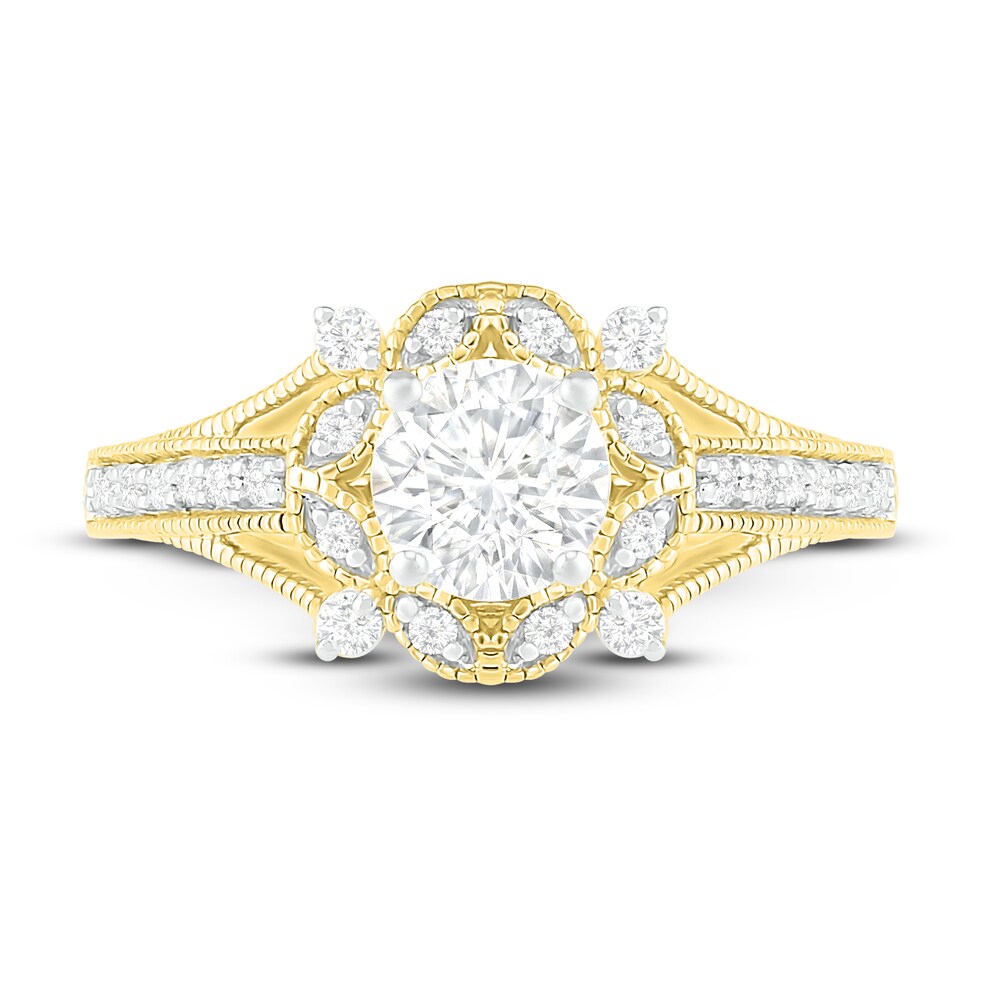 Diamond Engagement Ring 1 ct tw Round 14K Yellow Gold EFkBbZW1