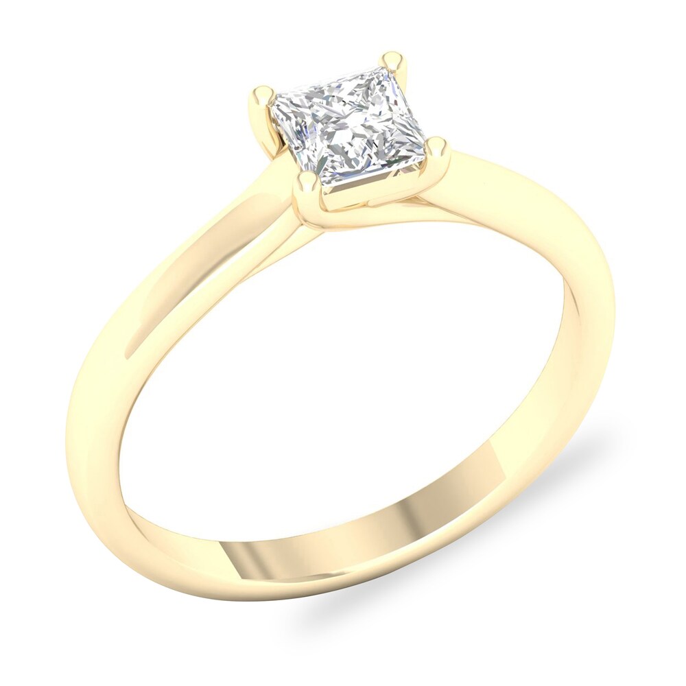 Diamond Solitaire Ring 3/4 ct tw Princess-cut 14K Yellow Gold (SI2/I) EP8IxNcb