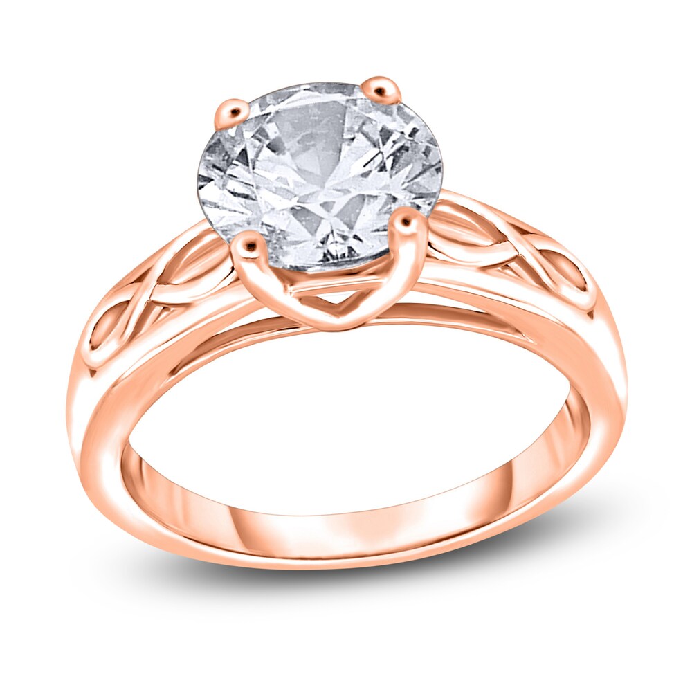 Diamond Solitaire Infinity Engagement Ring 2 ct tw Round 14K Rose Gold (I2/I) ETStb9ZR [ETStb9ZR]