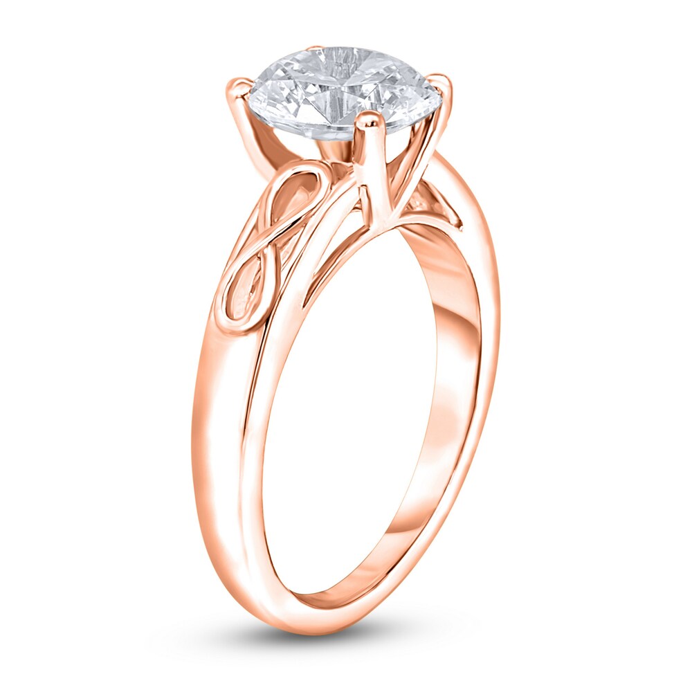 Diamond Solitaire Infinity Engagement Ring 2 ct tw Round 14K Rose Gold (I2/I) ETStb9ZR