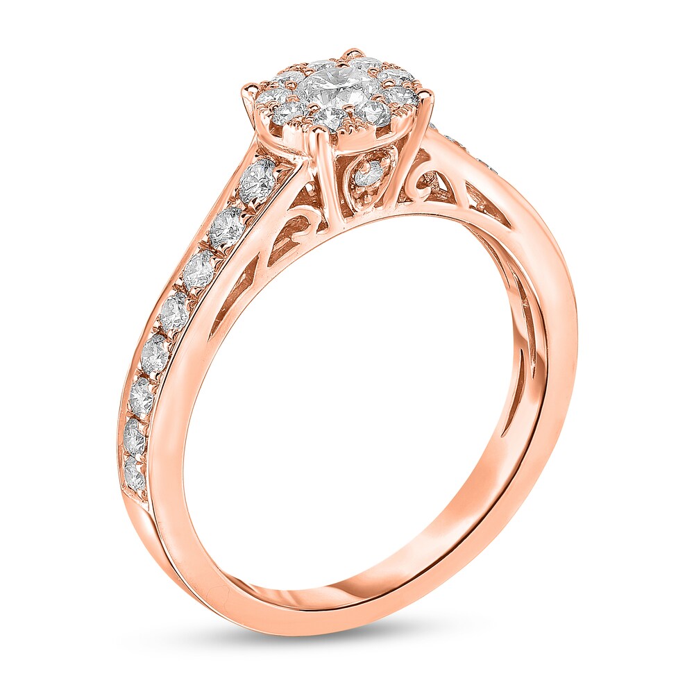 Diamond Ring 5/8 ct tw Round 14K Rose Gold EVcJ7rGq