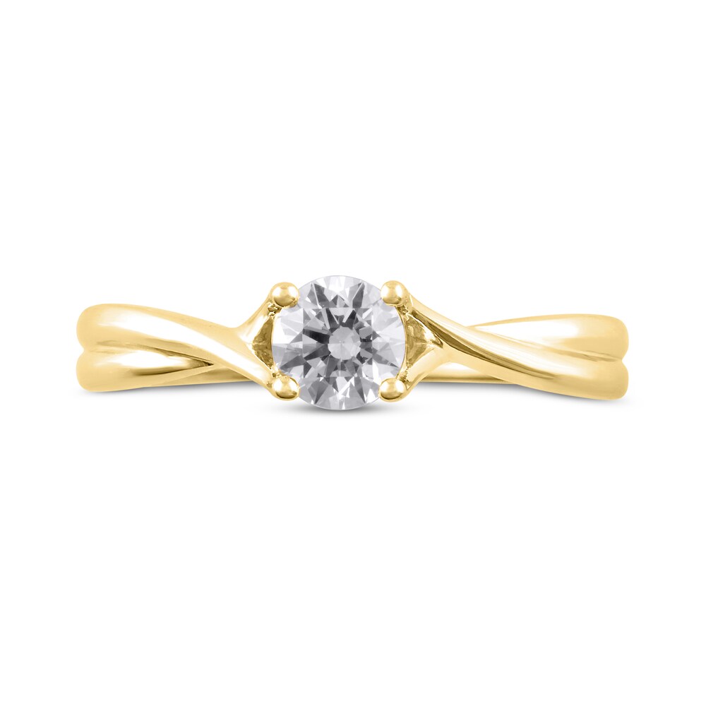 Diamond Engagement Ring 1/2 ct tw Round 14K Yellow Gold (I2/I) EWEnxwzF