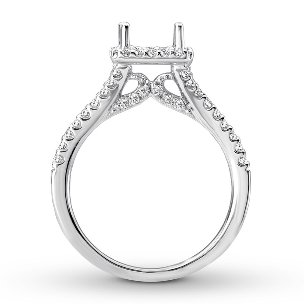 Diamond Ring Setting 3/8 ct tw Round 14K White Gold EWMoFQrI