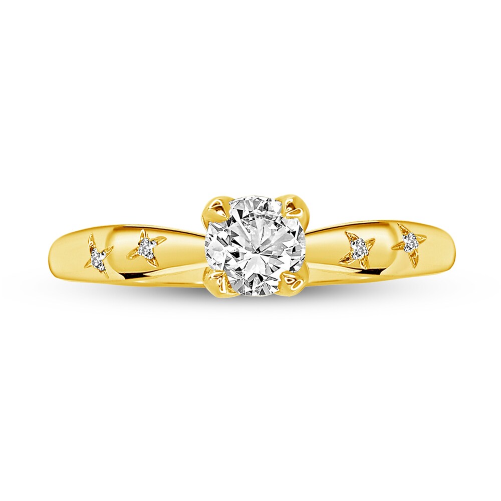 Diamond Engagement Ring 1/3 ct tw Round 14K Yellow Gold EZ8kg7nA