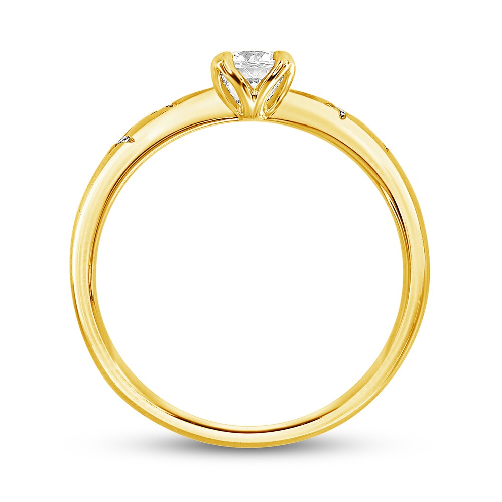 Diamond Engagement Ring 1/3 ct tw Round 14K Yellow Gold EZ8kg7nA