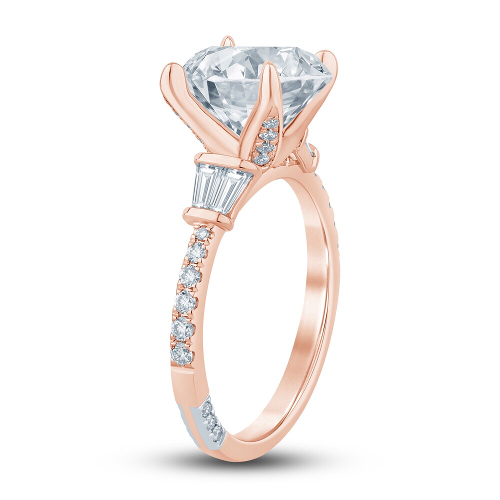 Pnina Tornai Diamond Engagement Ring 2-3/8 ct tw Baguette/Round 14K Rose Gold ExYo5F8l