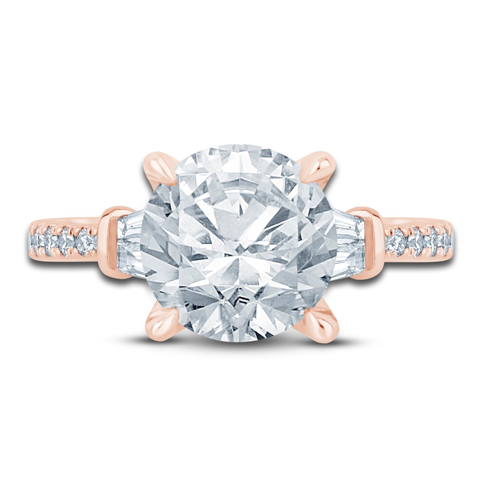 Pnina Tornai Diamond Engagement Ring 2-3/8 ct tw Baguette/Round 14K Rose Gold ExYo5F8l