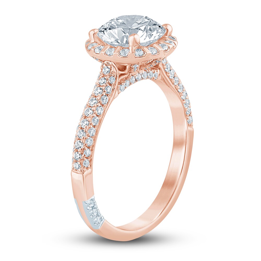 Pnina Tornai Lab-Created Diamond Engagement Ring 2-1/2 ct tw Round 14K Rose Gold F2eKWnj1