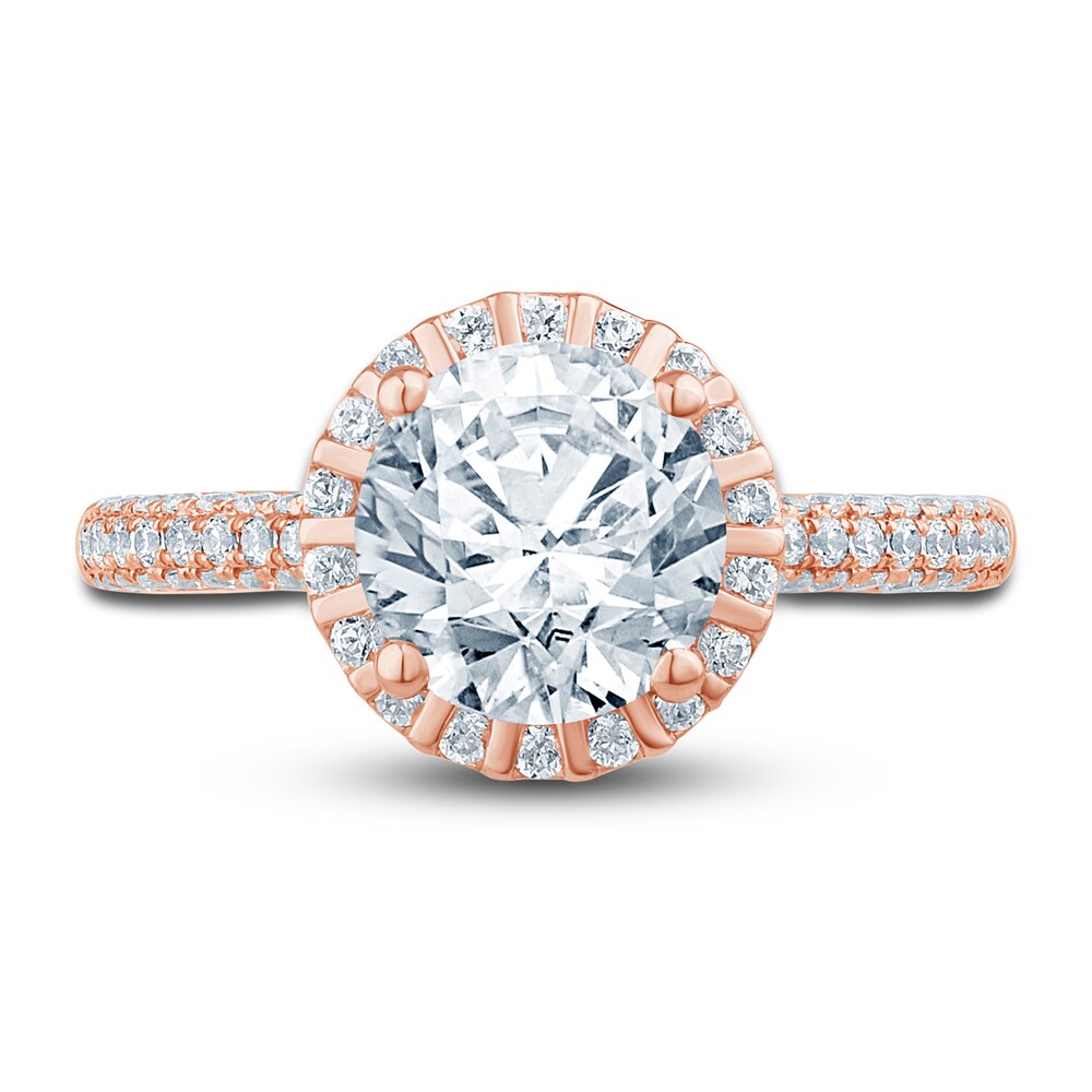 Pnina Tornai Lab-Created Diamond Engagement Ring 2-1/2 ct tw Round 14K Rose Gold F2eKWnj1