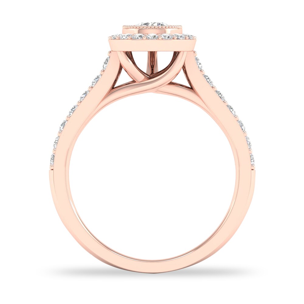 Diamond Ring 3/4 ct tw Round-cut 14K Rose Gold FBgT4c3p