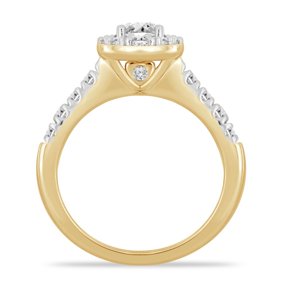 Diamond Engagement Ring 1-1/3 ct tw Round 14K Yellow Gold FRIX77Op