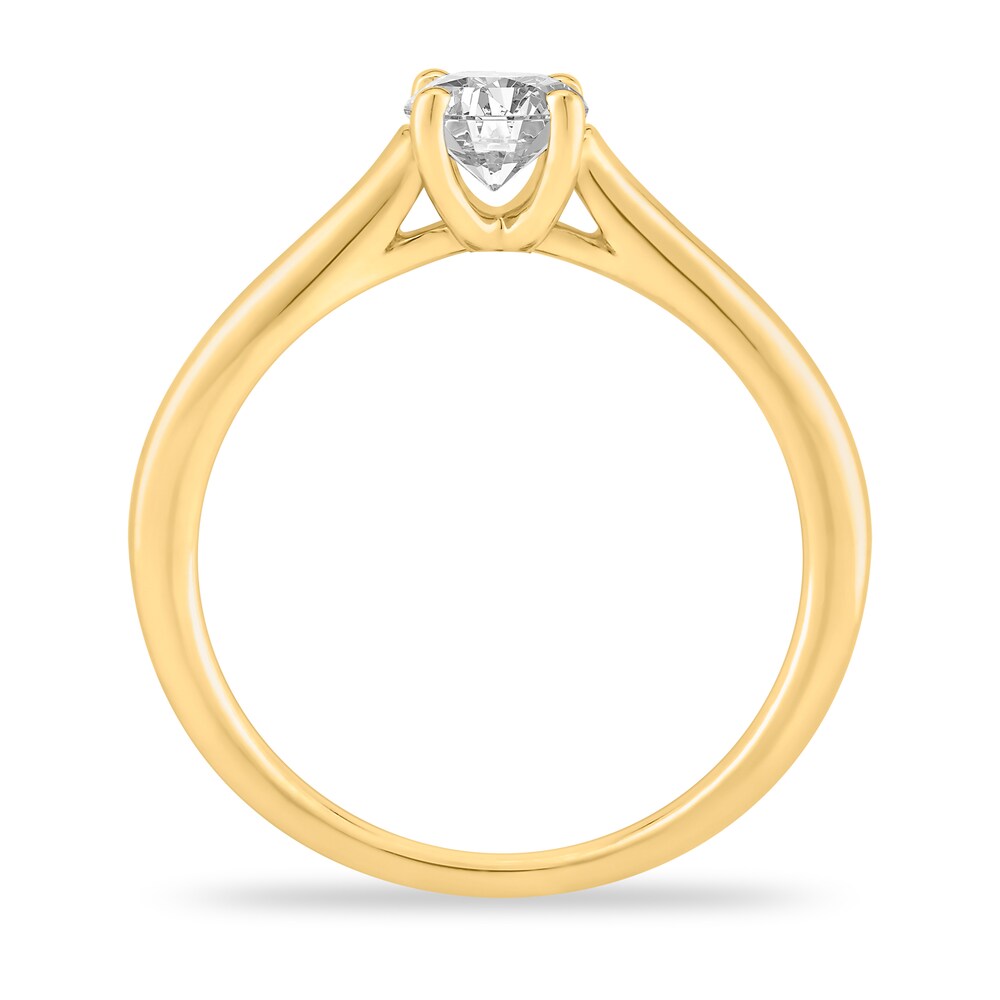 Diamond Solitaire Engagement Ring 5/8 ct tw Round-cut 14K Yellow Gold (I2/I) FTH0R7iI