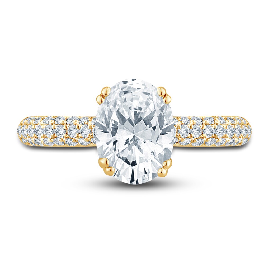 Pnina Tornai Lab-Created Diamond Engagement Ring 2-5/8 ct tw Oval/Round 14K Yellow Gold FU2btYXj