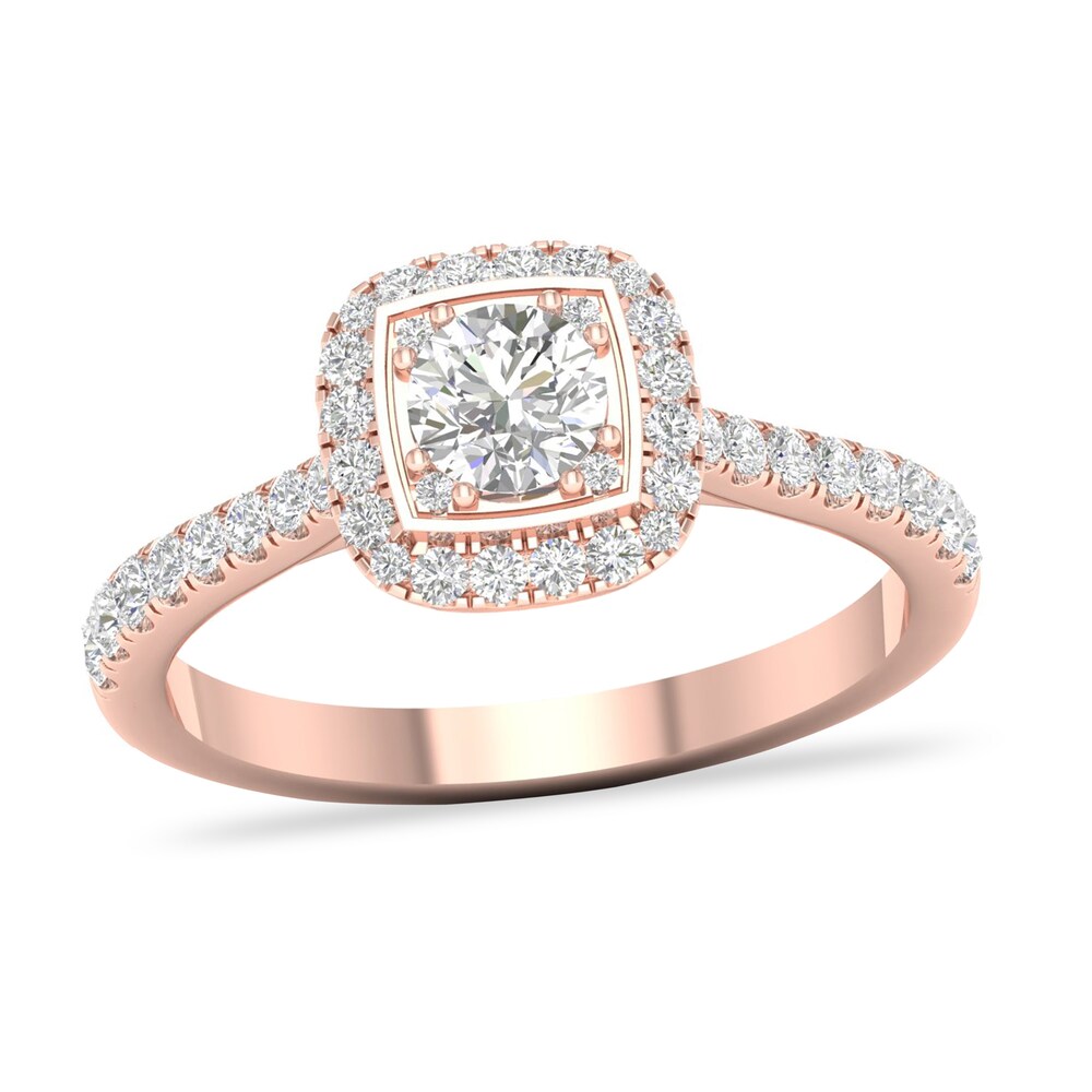 Diamond Ring 3/4 ct tw Round-cut 14K Rose Gold FaAkZ83Z [FaAkZ83Z]