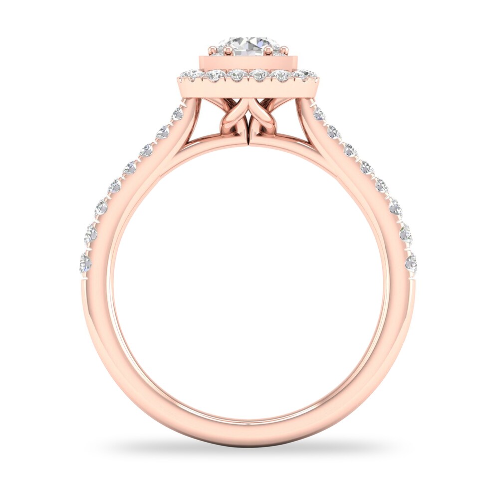 Diamond Ring 3/4 ct tw Round-cut 14K Rose Gold FaAkZ83Z