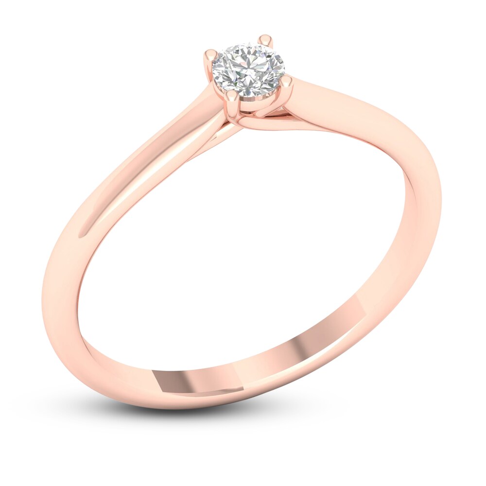 Diamond Solitaire Ring 1/6 ct tw Round-cut 14K Rose Gold (SI2/I) Fcs8JejP