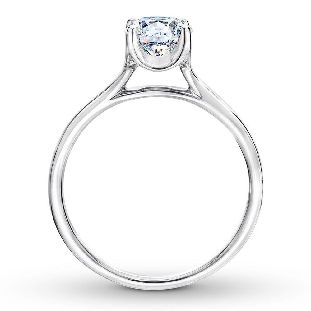 THE LEO First Light Diamond Solitaire Ring 1 ct 14K White Gold (I1/I) Flw739yK