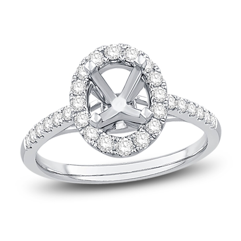 Engagement Ring 1/2 ct tw Oval/Round Platinum FuEAQVvx [FuEAQVvx]