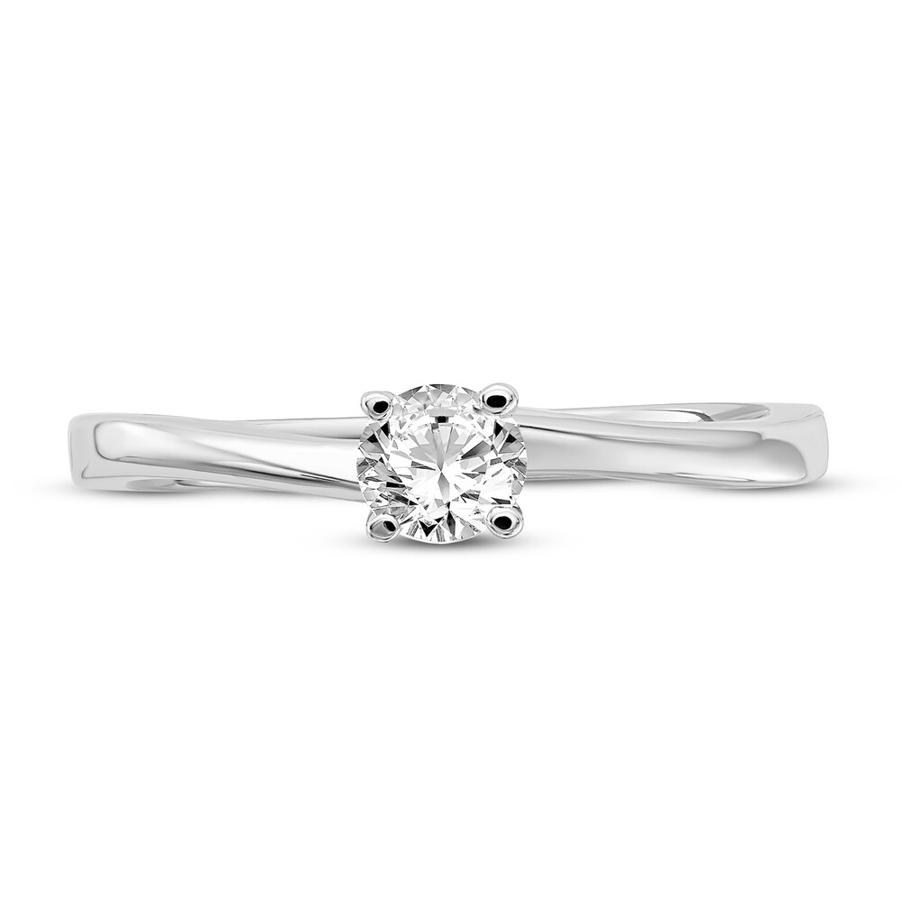 Diamond Solitaire Engagement Ring 1/4 ct tw Round 14K White Gold (I1/I) G9IOdF5n