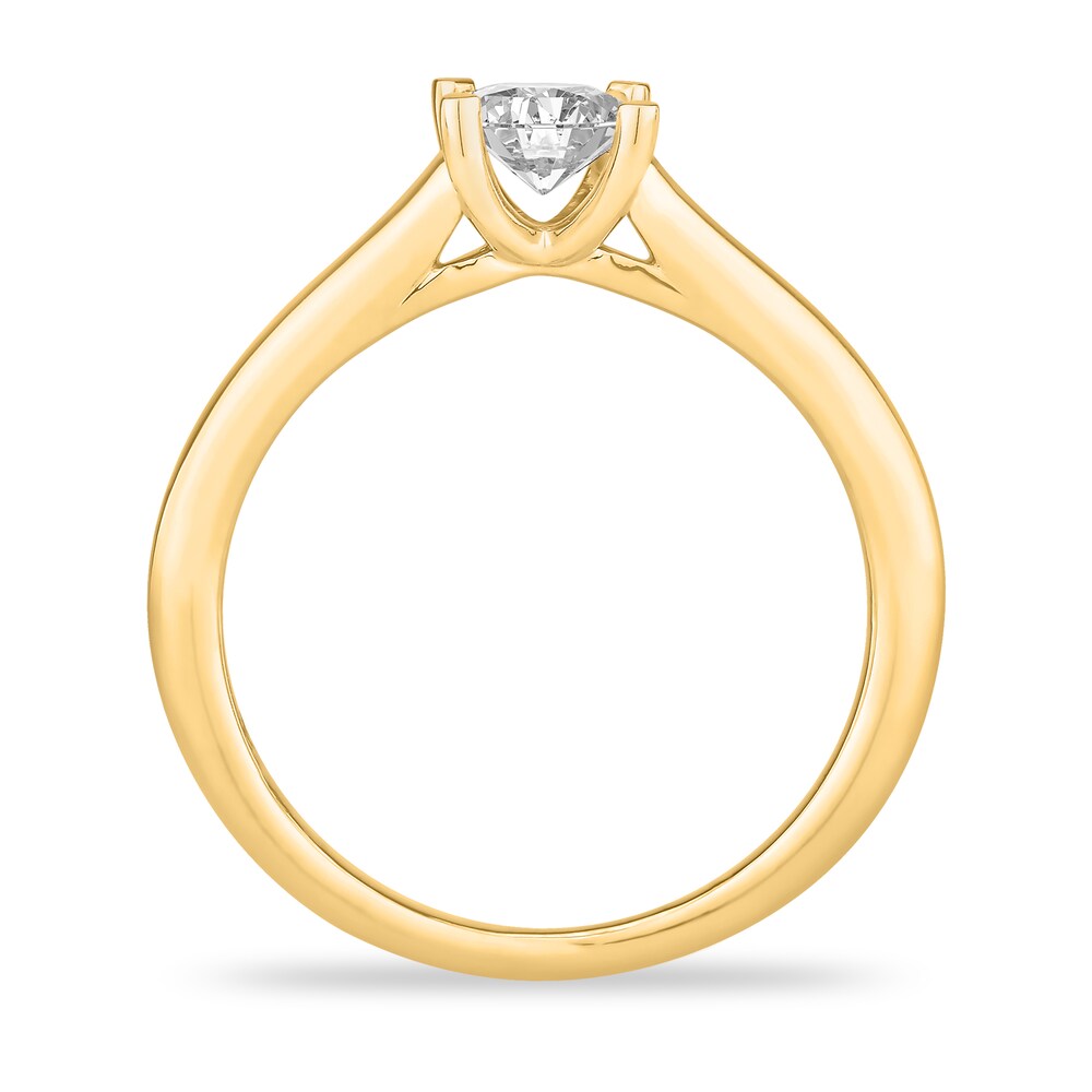 Diamond Solitaire Engagement Ring 1/2 ct tw Princess-cut 14K Yellow Gold (I2/I) Gj06gjJr