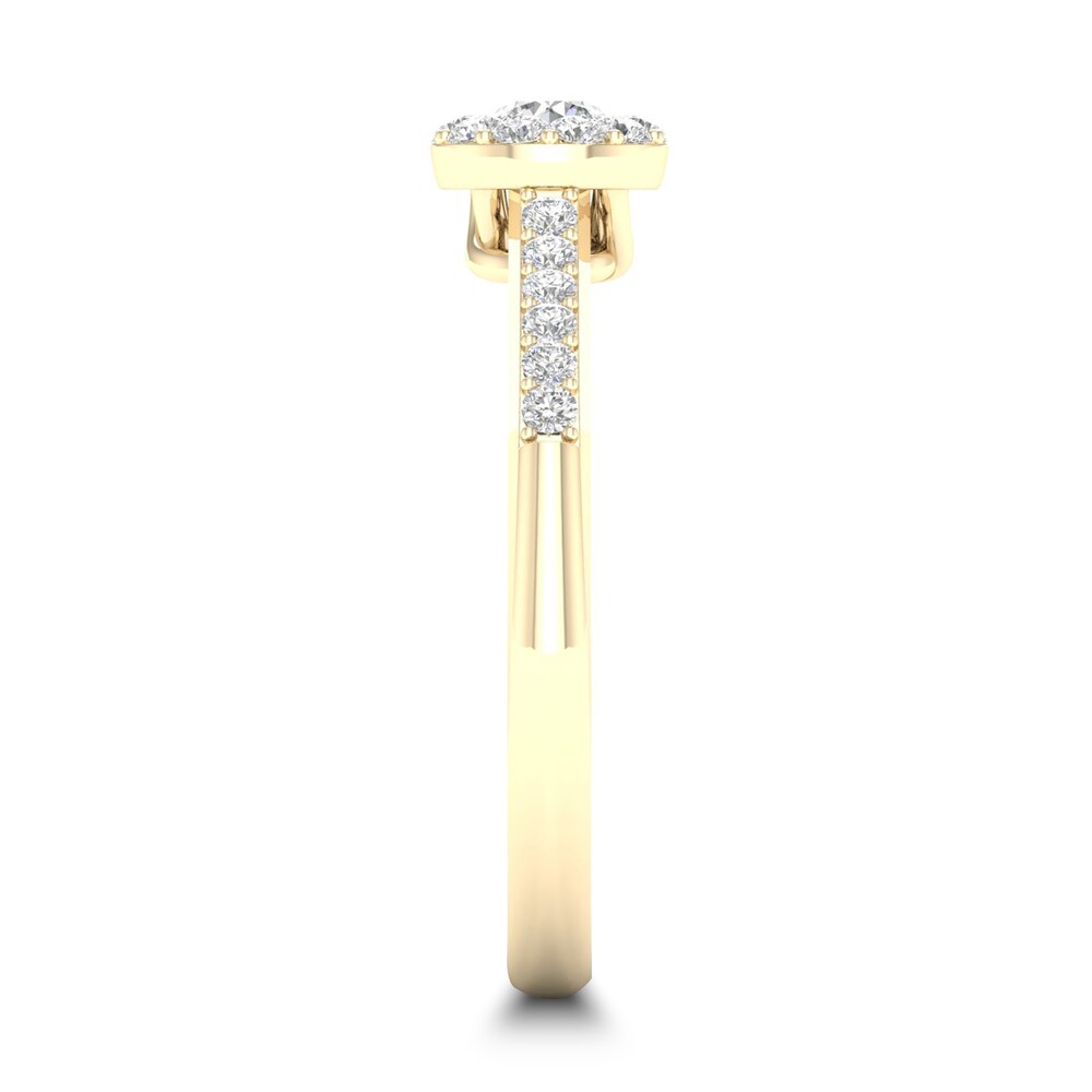 Diamond Ring 3/8 ct tw Round-cut 14K Yellow Gold GnpJFSRW