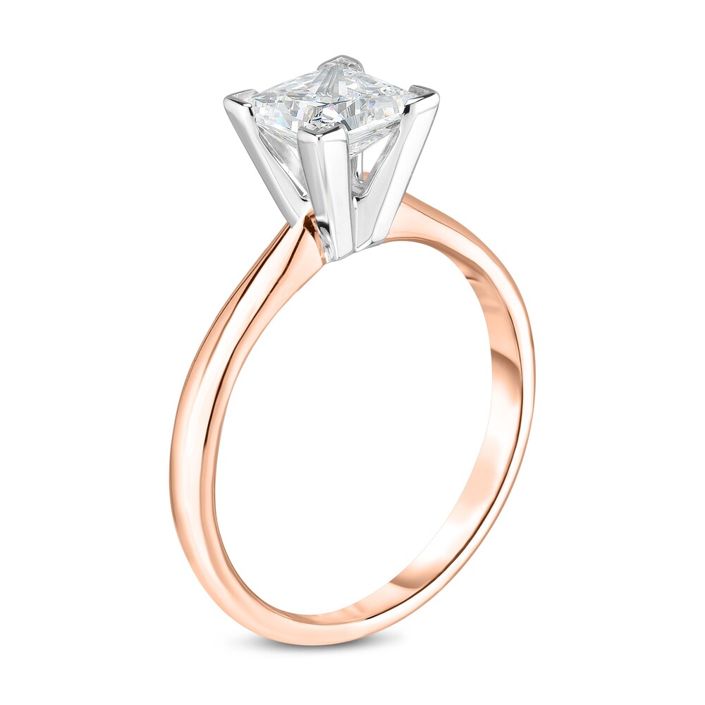 Diamond Solitaire Engagement Ring 5/8 ct tw Princess 14K Rose Gold (I2/I) GoxyhZsw