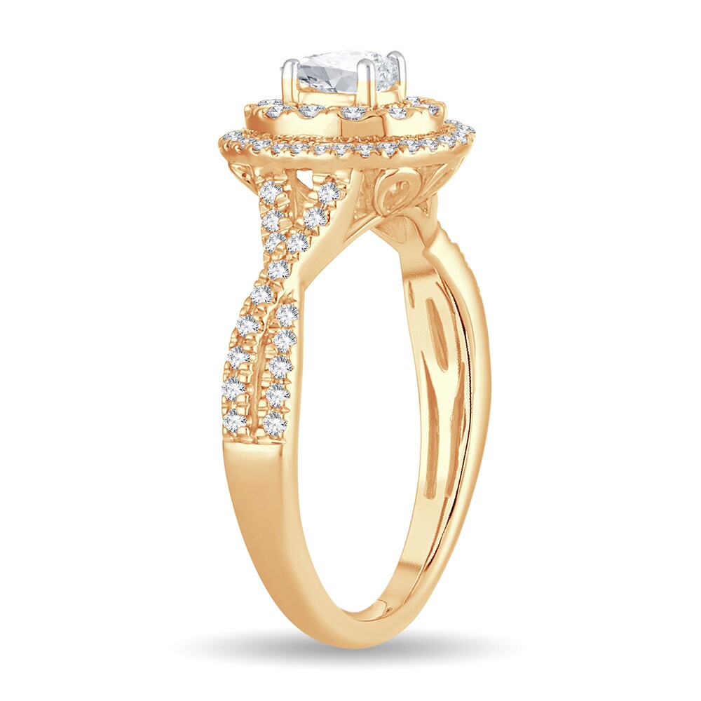 Diamond Ring 3/4 ct tw Oval 14K Yellow Gold GquFTpe6