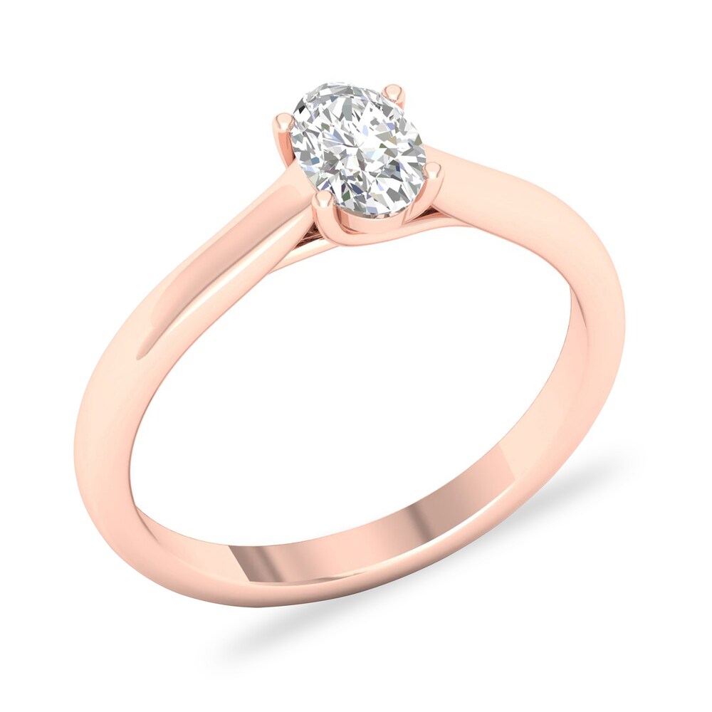 Diamond Solitaire Ring 1/2 ct tw Oval-cut 14K Rose Gold (SI2/I) Gu81BrIA