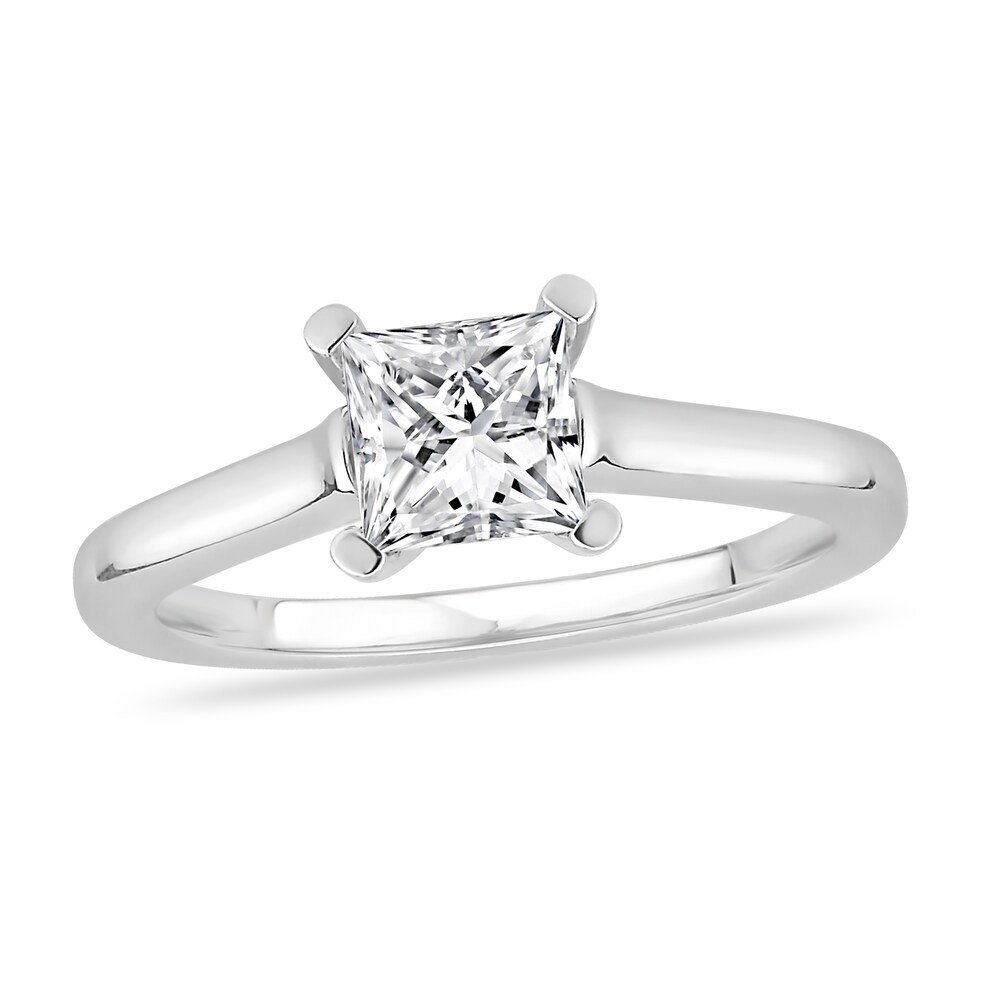 Diamond Solitaire Engagement Ring 2-1/2 ct tw Princess-cut 14K White Gold (I2/I) H6cor1NL [H6cor1NL]