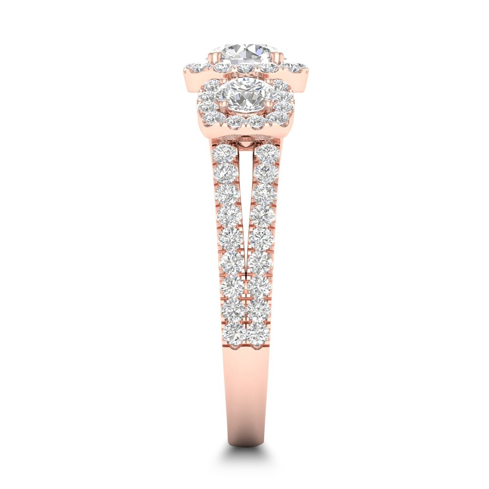 Diamond Ring 1-1/3 ct tw Round-cut 14K Rose Gold HB2wAAjf