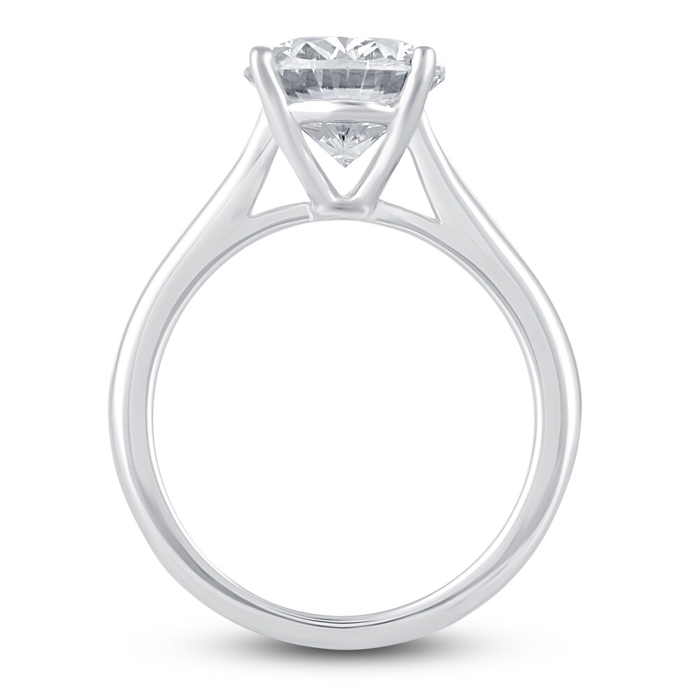 Lab-Created Diamond Solitaire Ring 3 ct tw Oval 14K White Gold (F/VS2) HhTMKGBO